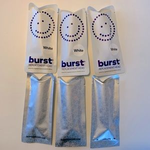 6 NEW Burst toothbrush heads in White